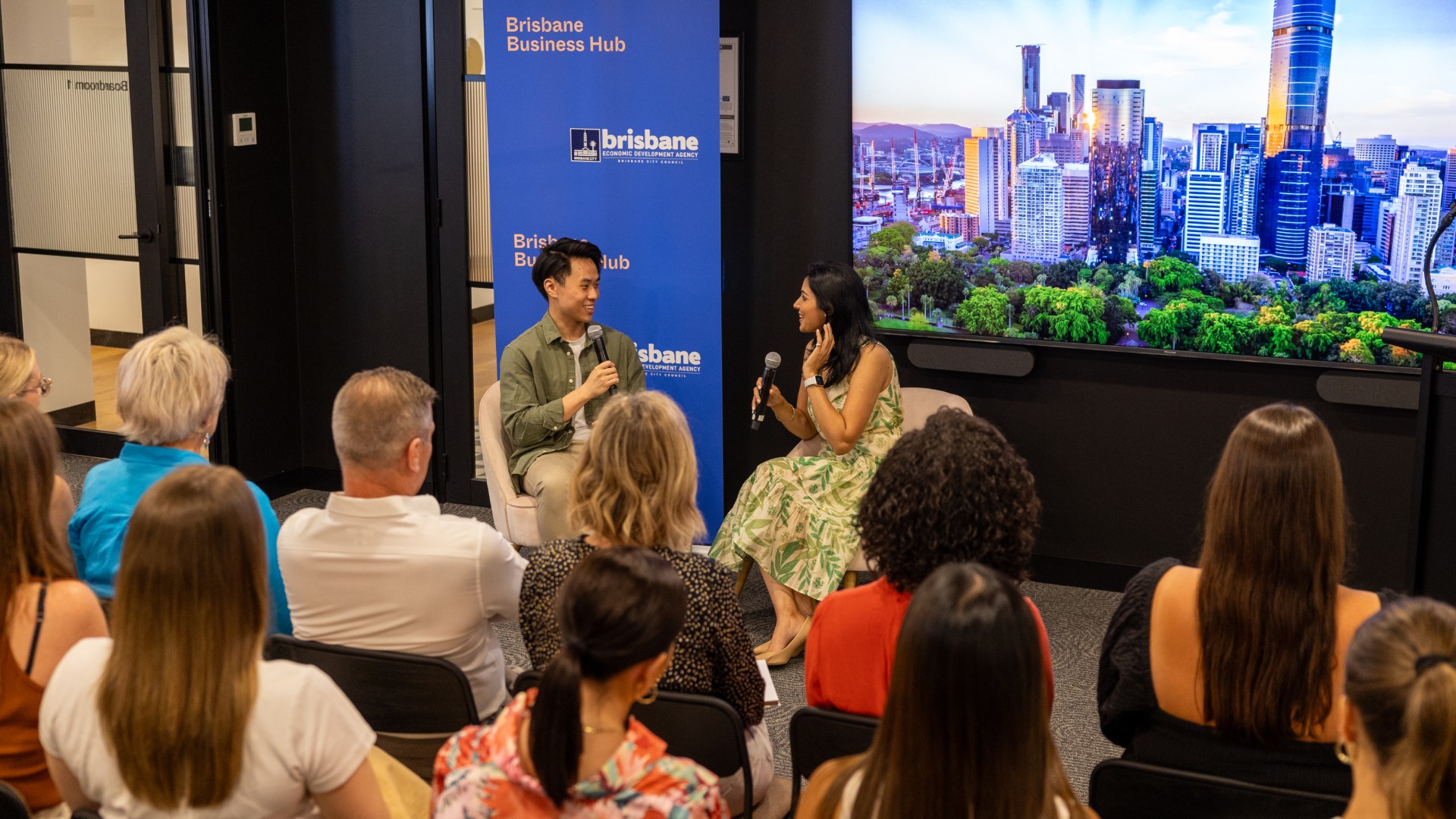 BBH event where people are sitting and listening to a discussion